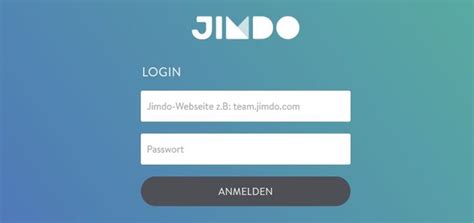 jimdo login homepage